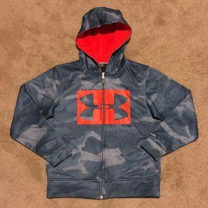 Under Armour Boys Camo Zip Front Hoodie Jacket ~ Youth Size Small
